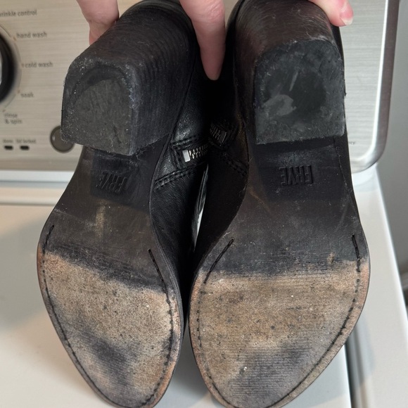 Frye Essa Bootie Black Leather Boho Western High Heel Ankle Bootie 7.5M - Picture 5 of 13